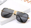 New Luxury  Women  Rectangle Metal Rimless Sun Glasses