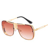 New Luxury  Women  Rectangle Metal Rimless Sun Glasses