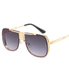 New Luxury  Women  Rectangle Metal Rimless Sun Glasses