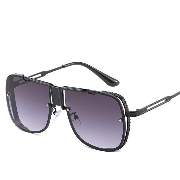 New Luxury  Women  Rectangle Metal Rimless Sun Glasses