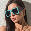 Oversized Square Sunglasses Vintage Designer Women Fashion Sun Glasses Black Big Shades UV400 Men Luxury Brand Female