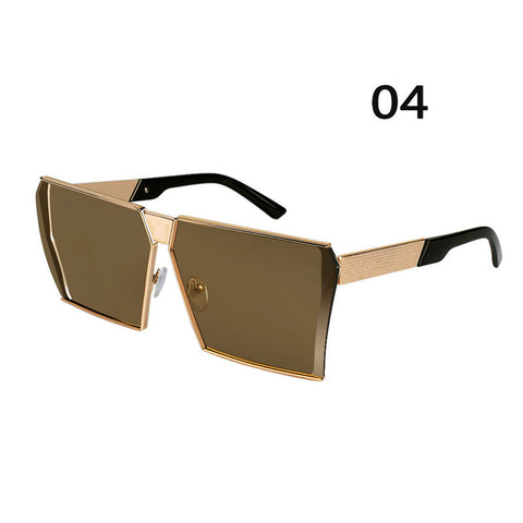 Novelty Unique Oversized Shield UV400 Gradient Vintage sunglasses