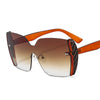 New frameless body color patch women's Sunglasses European and American style gorgeous avant-garde Sunglasses