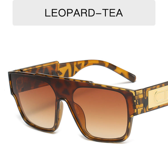 New fashion glasses men's and women's fashion sunglasses retro big box square sunshade sunglasses