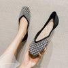 Zoloss Women's Rhinestone Flats Fashion Sequin Wedding Shoes