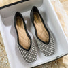 Zoloss Women's Rhinestone Flats Fashion Sequin Wedding Shoes