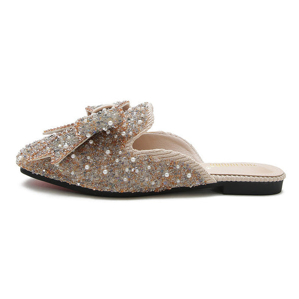 Zoloss Fashion Flat Rhinestone Sandals