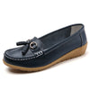 Zoloss Women Flats Ballet Leather Breathable Casual Shoes