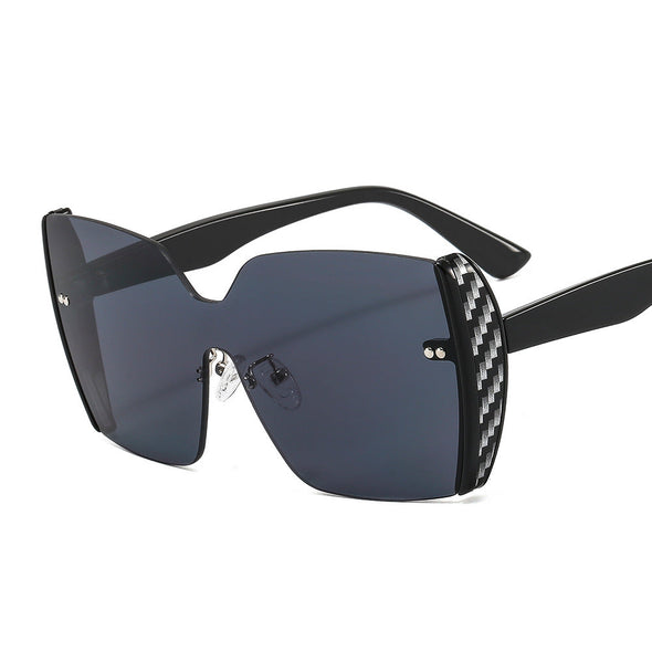 New frameless body color patch women's Sunglasses European and American style gorgeous avant-garde Sunglasses