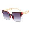 New large frame conjoined butterfly half frame color sunglasses  fashion personality ladies sunglasses