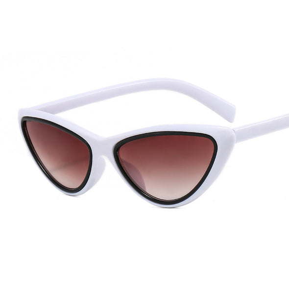 New cat's eye frame shaving sunglasses ins cross-border leopard flat mirror fashion modern glasses