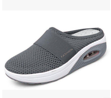 Air-cushioned slip-on walking shoes