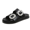 Zoloss Buckle Rhinestone Beach Sandals