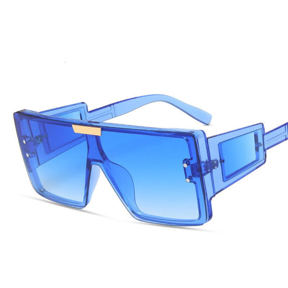 One Piece Sqaue Sunglasses Women Men   Big Frames Eyeglasses Luxury Brand Designer Glasses Men Retro Vintage Eyewear