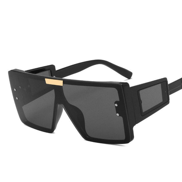 One Piece Sqaue Sunglasses Women Men   Big Frames Eyeglasses Luxury Brand Designer Glasses Men Retro Vintage Eyewear