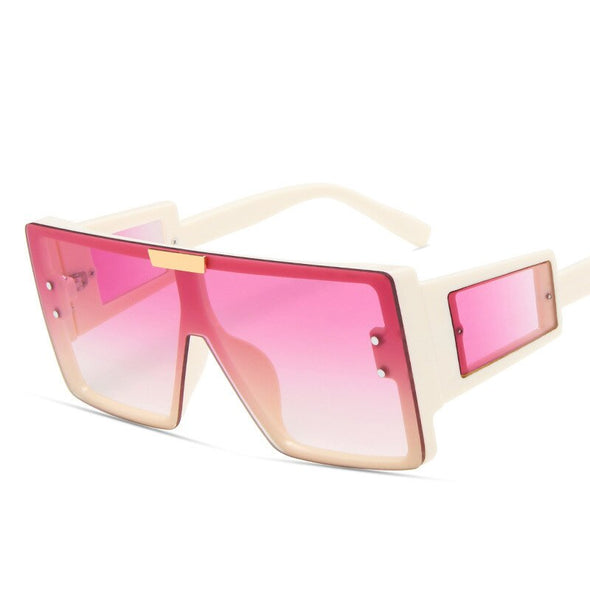 One Piece Sqaue Sunglasses Women Men   Big Frames Eyeglasses Luxury Brand Designer Glasses Men Retro Vintage Eyewear