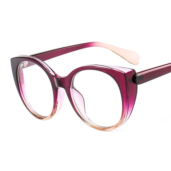 Oversized Cat Eye Optical Glasses Women Men Vintage Clear Glasses Eyeglasses Frame Transparent Lens Spectacle Frame Unisex