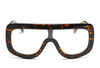 Oversized Square  Women Vintage Shades Fashion Flat Top Men Sunglasses