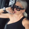 Oversized Square  Women Vintage Shades Fashion Flat Top Men Sunglasses