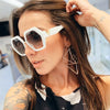 Polygonal Gradient Sunglasses Women  Luxury Brand Hexagon Black Men Sun Glasses Personality Ladies Chic 90s Eyewears