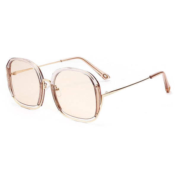 Punk Women Square Sunglasses Half Frame Trendy Oversized Sun Glasses Men Ladies Goggle Shades  Female Eyewear