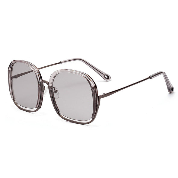 Punk Women Square Sunglasses Half Frame Trendy Oversized Sun Glasses Men Ladies Goggle Shades  Female Eyewear