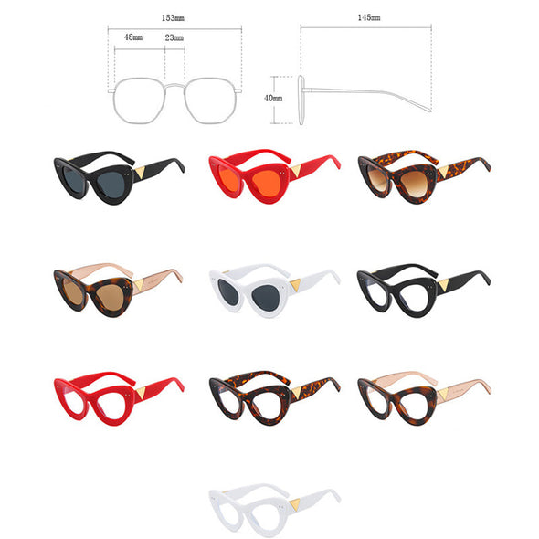 Oversized Sunglasses Women Cateye Eyewear For Women/Men High Quality Glasses Women Mirror Gafa