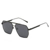 Retro Oversized Square Polarized Sunglasses for Women Men Vintage Double Bridge Shades UV400 Classic Large Metal Sun Glasses