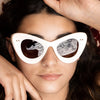 Oversized Sunglasses Women Cateye Eyewear For Women/Men High Quality Glasses Women Mirror Gafa