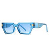 Fashion Square Sunglasses Women Retro Rivets Decoration Brand Designer Men Gradient Sun Glasses Shades
