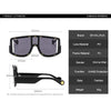 Retro Oversized Square Women Sunglasses Brand Designer Fashion Gradient One Piece Rivets Sun Glasses Men Shades UV400