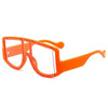 Retro Oversized Square Women Sunglasses Brand Designer Fashion Gradient One Piece Rivets Sun Glasses Men Shades UV400