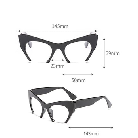 Fashion Retro Half frame Cat eye Women Glasses Frame Can Be Equipped with Myopia Prescription Lens Men Glasses Frame