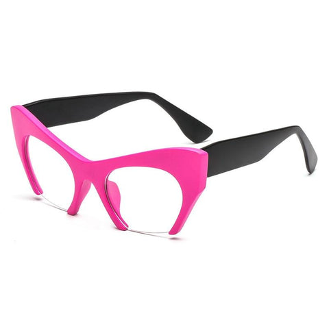 Fashion Retro Half frame Cat eye Women Glasses Frame Can Be Equipped with Myopia Prescription Lens Men Glasses Frame