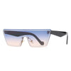 Fashion Rimless One Piece Cat Eye Women Vintage Colorful Gradient Eyewear Sun Glasses