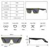 Fashion Rimless One Piece Cat Eye Women Vintage Colorful Gradient Eyewear Sun Glasses