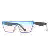 Fashion Rimless One Piece Cat Eye Women Vintage Colorful Gradient Eyewear Sun Glasses