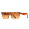Fashion Rimless One Piece Cat Eye Women Vintage Colorful Gradient Eyewear Sun Glasses