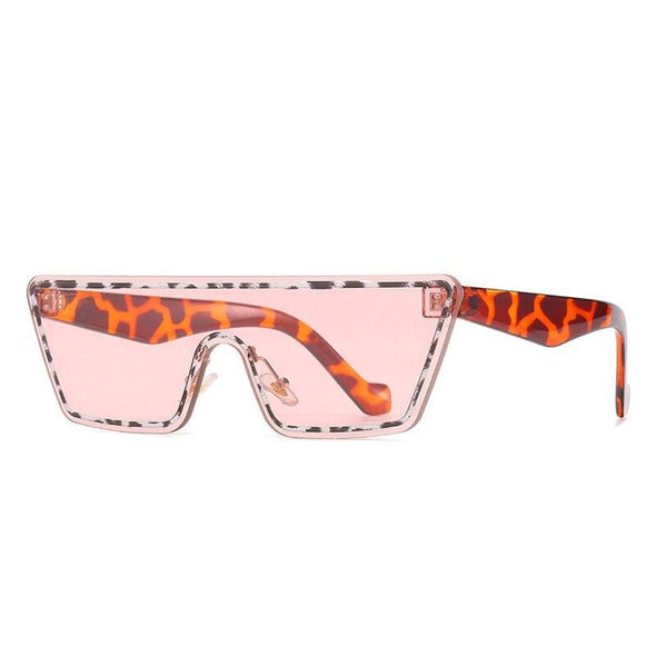 Fashion Rimless One Piece Cat Eye Women Vintage Colorful Gradient Eyewear Sun Glasses