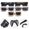 Fashion Small Rectangle Jelly Gray Sunglasses Women Shades UV400 Retro Square Leopard Men Sun Glasses