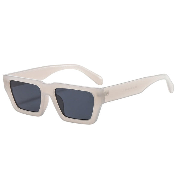Fashion Small Rectangle Jelly Gray Sunglasses Women Shades UV400 Retro Square Leopard Men Sun Glasses
