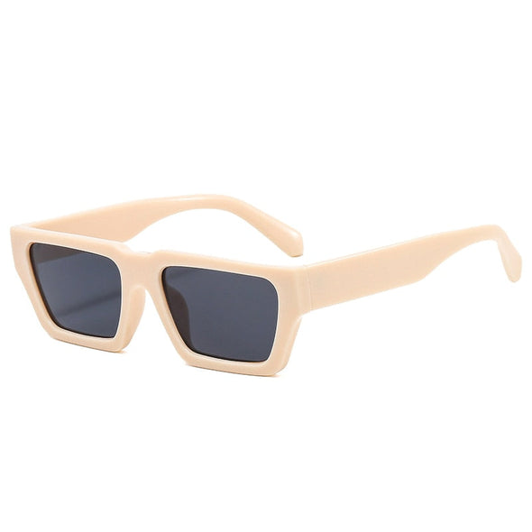 Fashion Small Rectangle Jelly Gray Sunglasses Women Shades UV400 Retro Square Leopard Men Sun Glasses