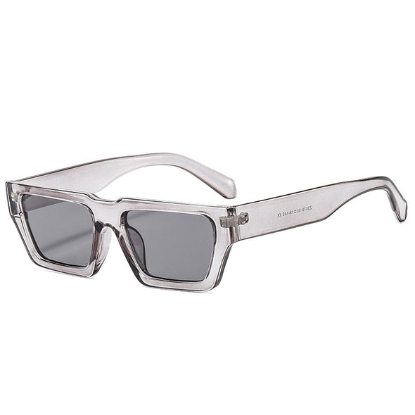 Fashion Small Rectangle Jelly Gray Sunglasses Women Shades UV400 Retro Square Leopard Men Sun Glasses