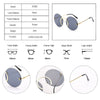 Fashion Unique Nose Ring Round Sunglasses Women Vintage Rimless Clear Ocean Lens Eyewear Men Sun Glasses