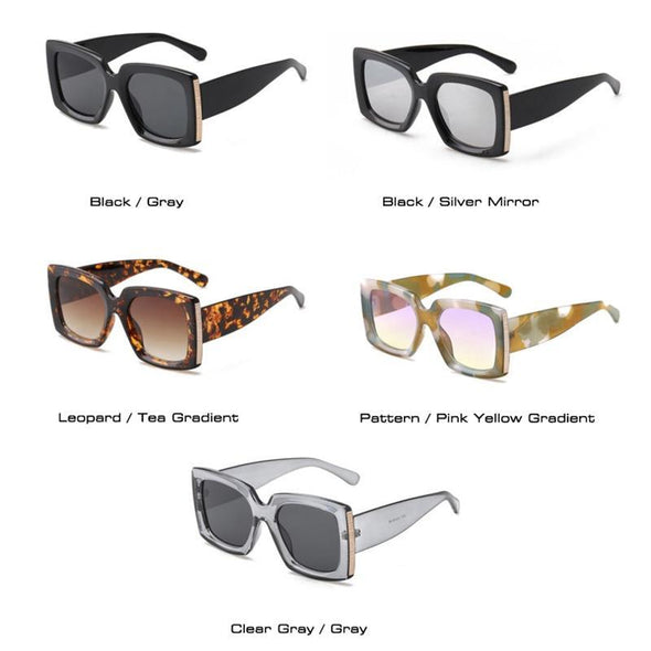 Retro Classic Square Women Fashion Gradient Mirror Eyewear Shades Sun Glasses