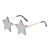 Vintage Unique Star Shape Mirror Rimless Sunglasses Women Fashion Clear Ocean Lens Eyewear Men Trending Sun Glasses Shades