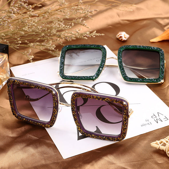 Diamond Square Sunglasses  Crystal  Shades Sparkle