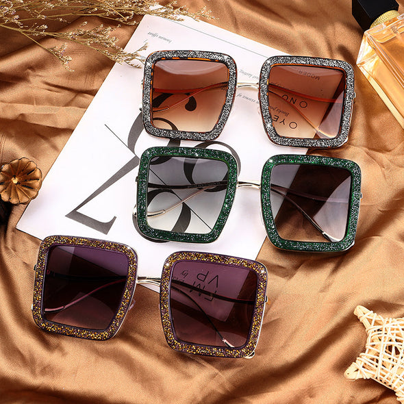 Diamond Square Sunglasses  Crystal  Shades Sparkle