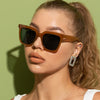Simple Big Frame Square Sunglasses Men and Women Trend Photo Sunglasses Hot Vacation Sunglasses for Young Girl