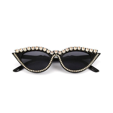 Small Cat Eye Diamond  Fashion Rhinestone Sun Glasses
